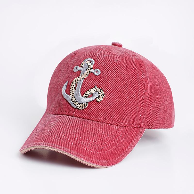 Hat Washed Anchor Embroidered Baseball Cap Spring Summer Men's and Women's Outdoor Old Shade Cap