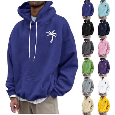 Herren Kapuzenpullover mit Druckmuster, modisch, lockere Langarm-Kapuzenpullover für Herren und Damen