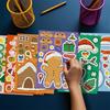 8/16sheets Merry Christmas Puzzle Stickers Cartoon Santa Claus Make a Face Jigsaw Decals Funny Assemble Education Toy Boys Girls