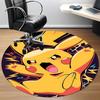 1pc Pikachu Energy Office Round Area Rug, Indoor Mat Suitable For Office, Under Office Chairs Bedroom Living Room Home Decor, Room Deco