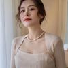 Trend 4/6/8mm Weiße Perlen Choker Halskette Schlüsselbein Kette Für Frauen Klassisch Elegant Hochzeit Hals Schmuck Liebes Anhänger Geschenk