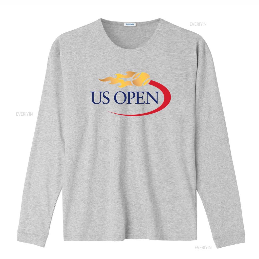 US Open Tennis Grand Slam Logo Mens White T Shirt Flame Design Sizes S to 5XL vintage Washed homme Unisex Stretched Soft