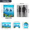 Underwater World Pattern  Pattern Shower Curtains Geometric Stripes Drapes For Bathroom Accessories Set Bathtub Curtain With Hooks Waterproof