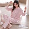 Women'S Modal Pajamas With Chest Pads Long Sleeves Loungewear Suit