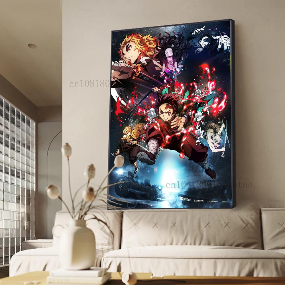 1pc Demon Slayer D-Douma Self-adhesive Art Poster Waterproof Paper Sticker Coffee House Bar Room Wall Decor