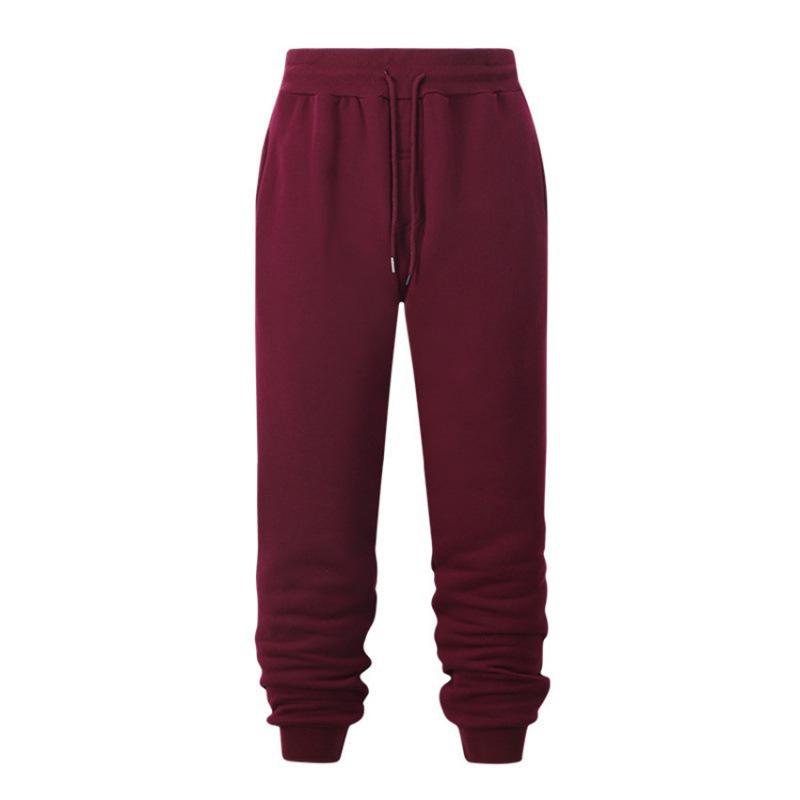 Men's Casual Solid Color Sweatpants - Autumn/Winter 2022 Loose Fit with Cuffed Legs
