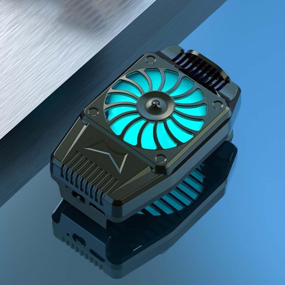 With Back Clip Mobile Phone Cooler With Blue Light Nine Fan Radiator  Watch Short Videos