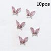 10pcs Alloy Butterfly Nail Art Charms 3D Stereoscopic Jewelry Manicure Decoation DIY Nail Rhinestones Gems Accessories
