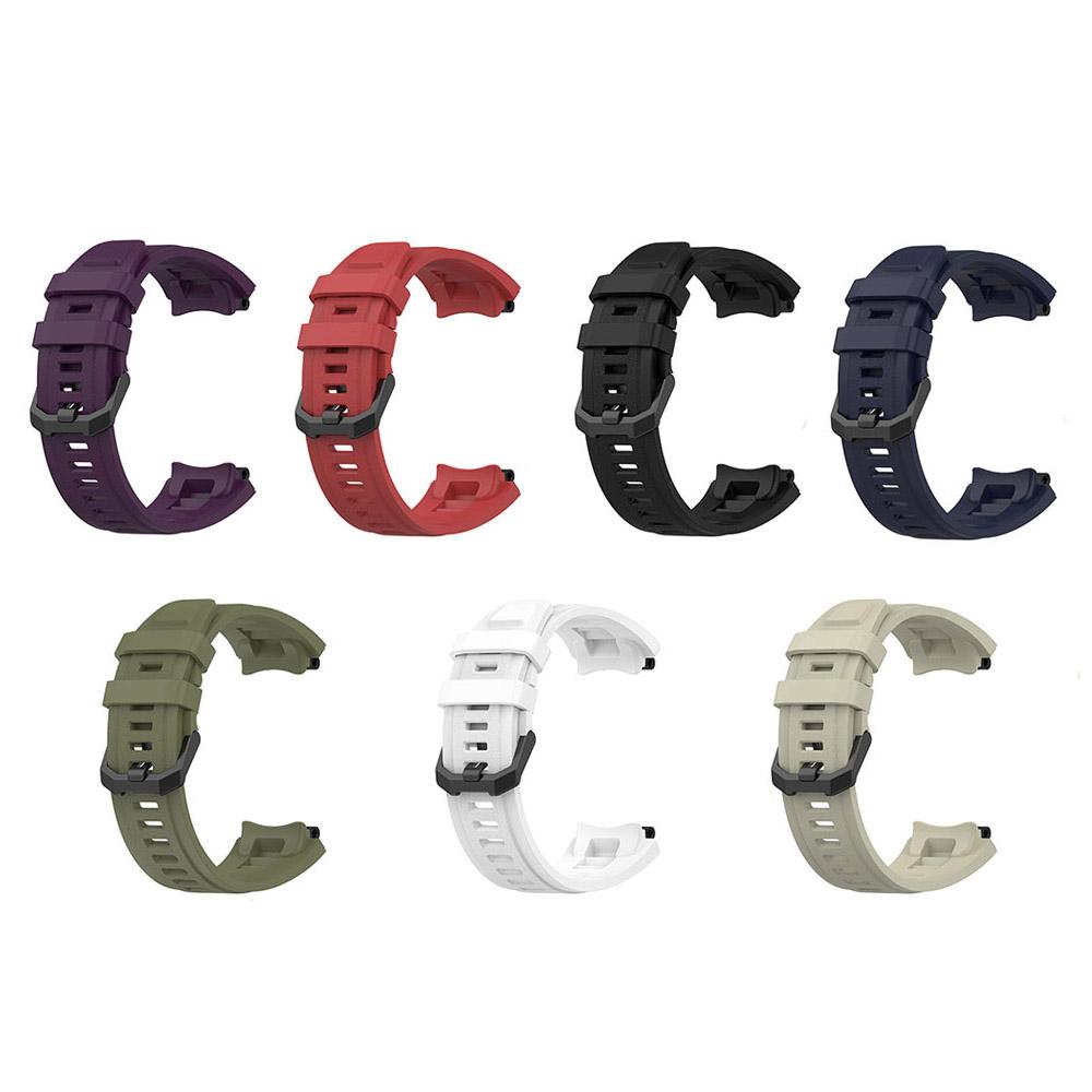 Silikon Svart Rem for AMAZFIT T-Rex 2 Erstatning Mann Justerbar Sportsreim med Fjerningsverktøy for Amazfit T Rex 2