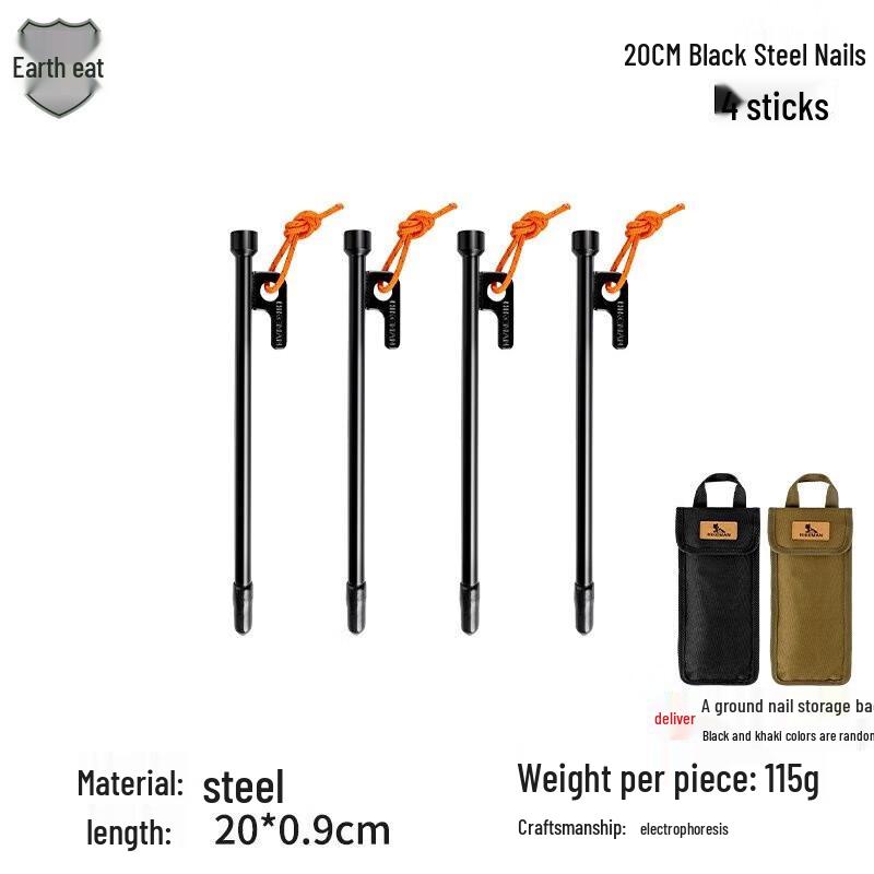 Outdoor Tent & Canopy Pegs with Wind Ropes Set