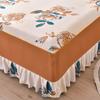 Floral Style Bed Skirt Skin-friendly Bed Covers Non-slip Mattress Protectors Roupa De Cama Printed Bedspread (No Pillowcase)