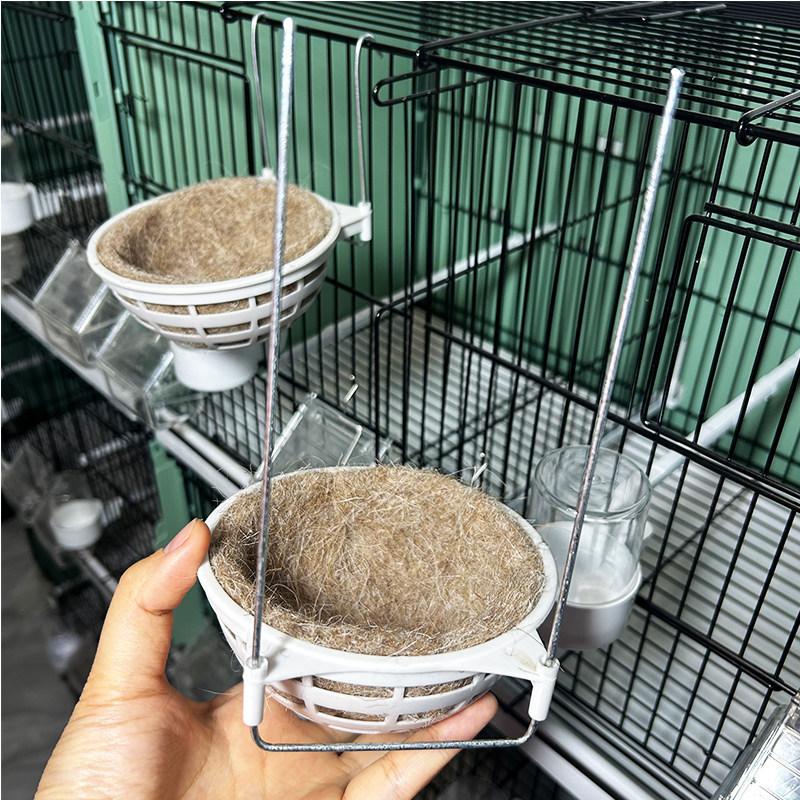 Warm Fiber Canary Bird Nest Hanging Breeding Hatching Bowl Small Bird Cage Bed Toy for Canaries Finches Parakeets