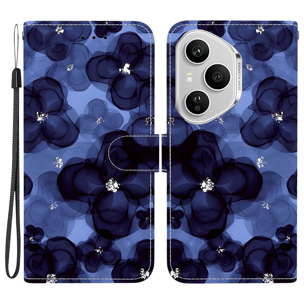 Per Honor 400 Pro 5G (Globale) Custodia Portafoglio Stampa a Motivo Pelle Supporto Copertura Telefono con Cinturino