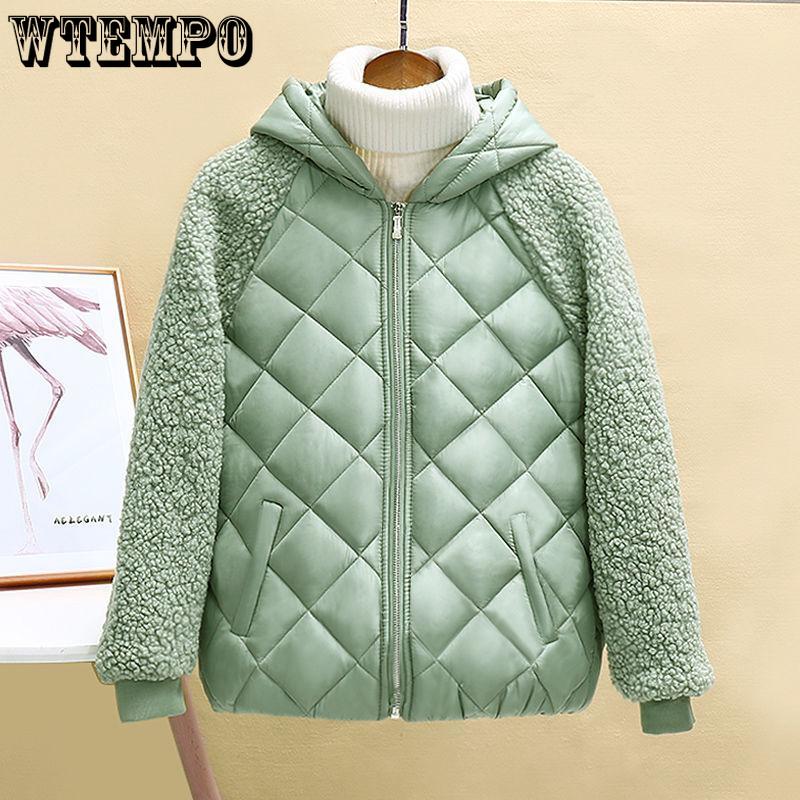 

Thin Light Down Cotton Jacket Female Short Coat Autumn Winter Women s Hooded Loose Cotton Jacket