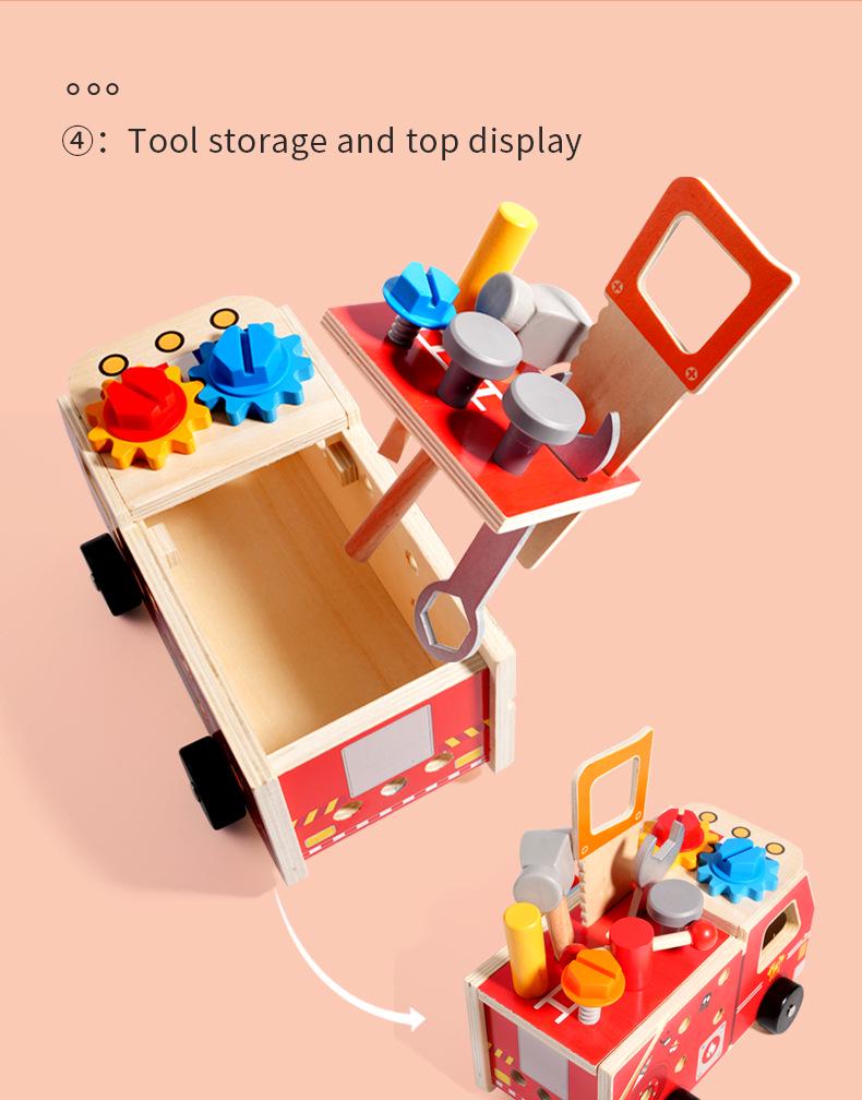 Kids' Educational Tool Cart & Car Assembly Set