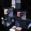 Palette de fards à paupières noirs, 4 couleurs, perles, mat, fines paillettes, Punk Goth, fard à paupières froid pour filles