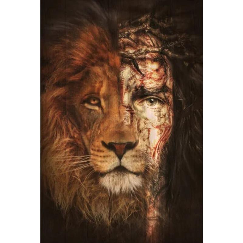 Klassische christliche Wandkunst Bibel Jesus Löwe und Krieger Öl auf Leinwand Poster und Drucke Wohnzimmer Dekoration Geschenke