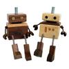 Car Air Fresheners Wooden Robot Figurine with Swinging Legs Car