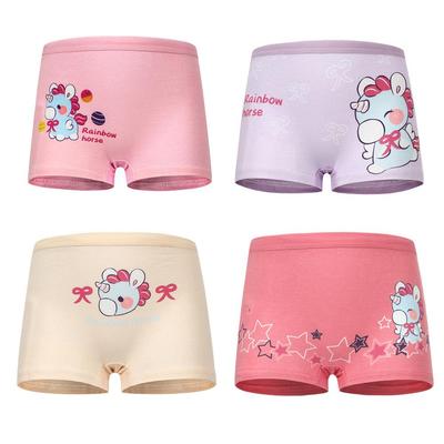 Girls' Pure Cotton Cartoon Boxer Briefs - Baby & Toddler 4-Pack