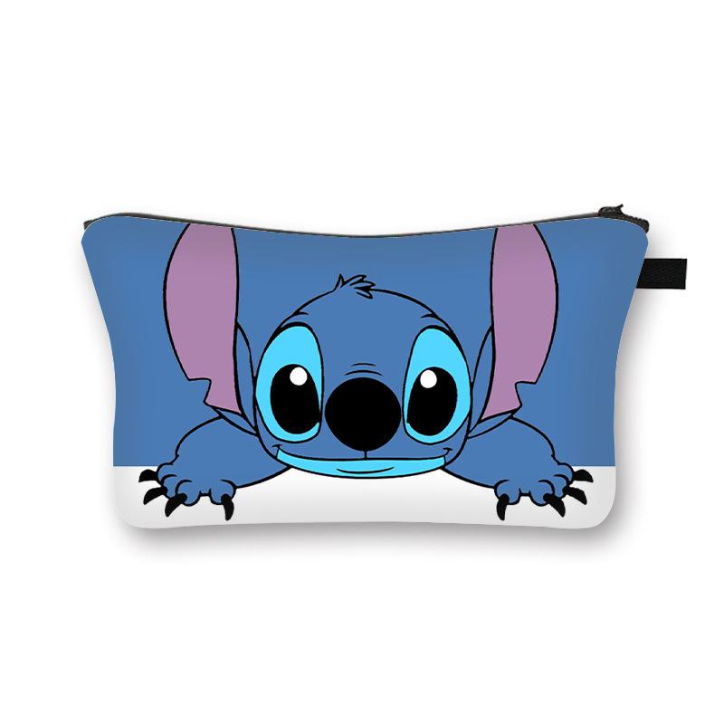Stitch'S New Cosmetic Bag, Children'S Fashion Portable Double-Sided Toilet Bag, Girls' Outdoor Travel Clutch Storage Bag