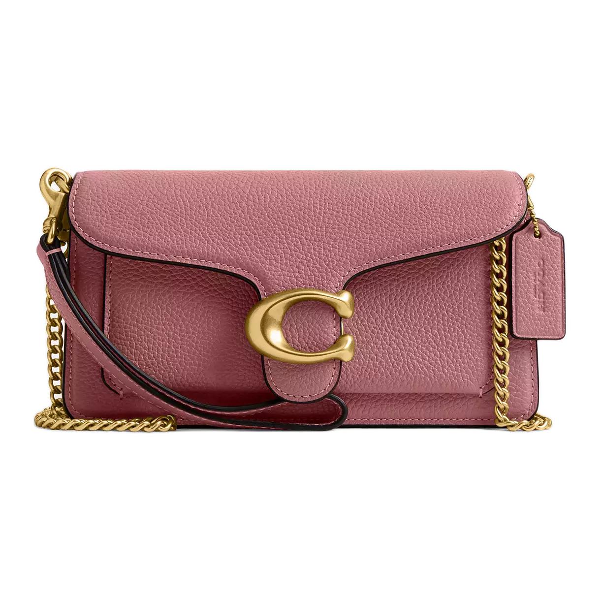 

Coach Tabby 19 Gold Buckle Polished Pebble Leather Crossbody Bag Small Women bags Peony-Red CBF14-B4PY Basic Set (Bag+Dust Bag)