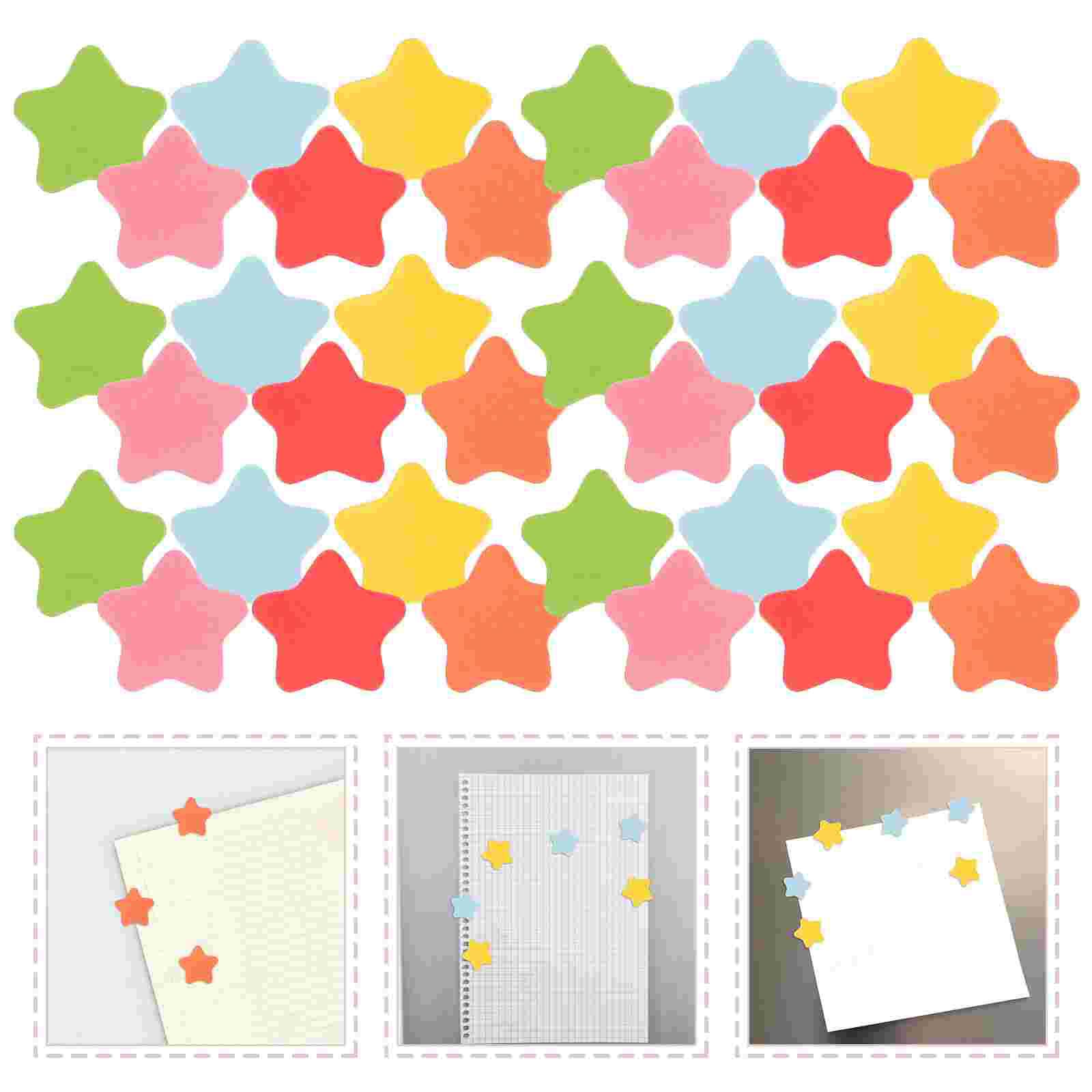 

120 Pcs White Board Fridge Magnets Refrigerator Star Shape Aldult Blackboard Sticker Stars for Kids Office
