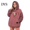 Katzen-Trage-Sweatshirt mit Kapuze und Tasche, Haustierträger für Hund & Katze, Kapuzenpullover, Gemütliche Reisekleidung mit Kängurutasche, Überschnittene Schultern