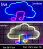LED Neon Decorative Lights: Cloud, Lightning, Musical Notes, Moon, Bat