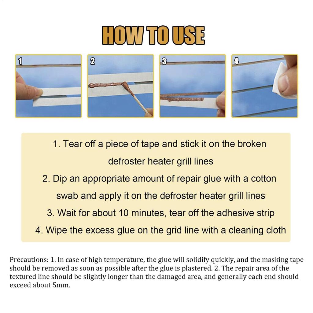 Rear Window Defogger Repair Kit - Car Rear Window Defroster Repair Kit | Rear