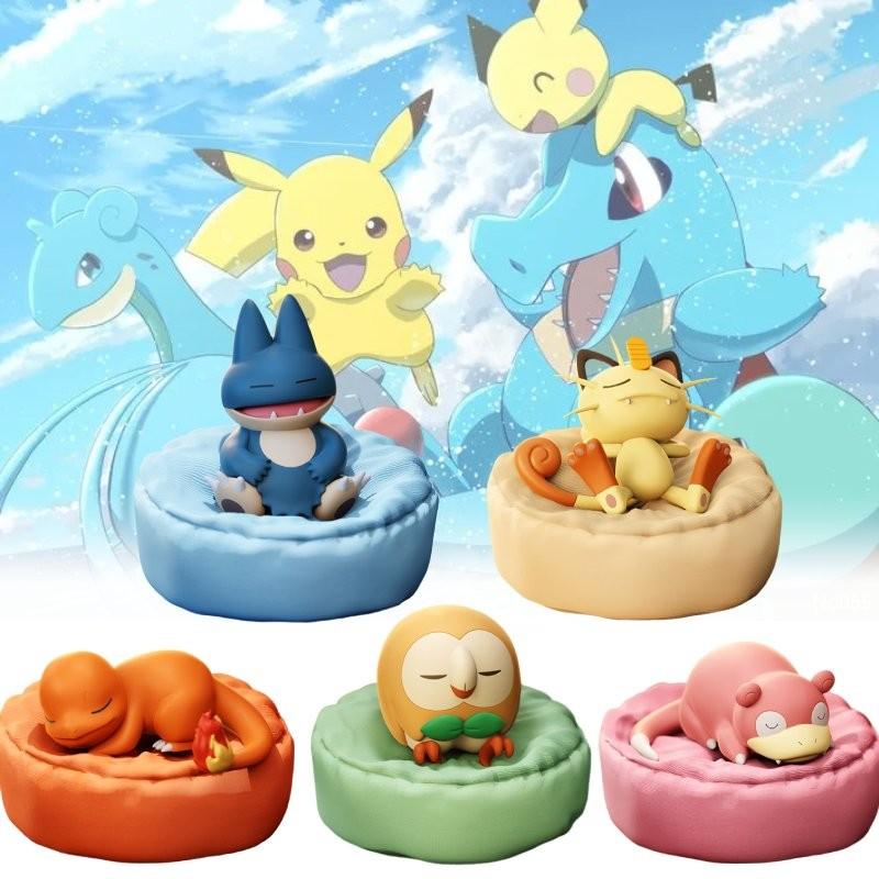Snorlax Charmander Slowpoke Rowlet Meowth Toy Sleep Model Gift Christmas
