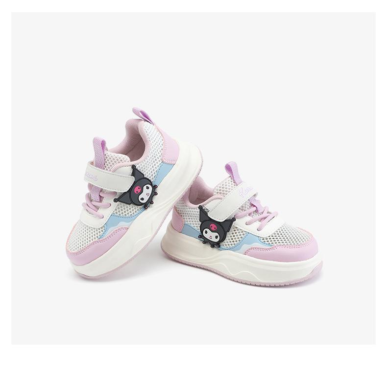 Kulomi Children's Shoes, Stylish Girls' Soft Soled Board Shoes, Lightweight and Breathable Single Mesh Sports Shoes for Summer