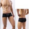 Herren Niedrig sitzende Eis Seide Boxershorts Sexy Einfarbige Dünne Unterhose Bequem Unsichtbar Enganliegende Unterwäsche