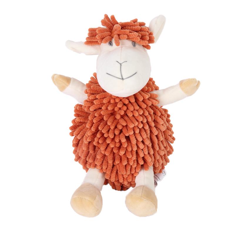 Cartoon Lamb Chenille Plush Toy & Absorbent Hand Towel