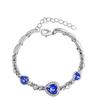 Heart & Peach-shaped Crystal Diamond Bracelet - Fashionable Jewelry Bangle
