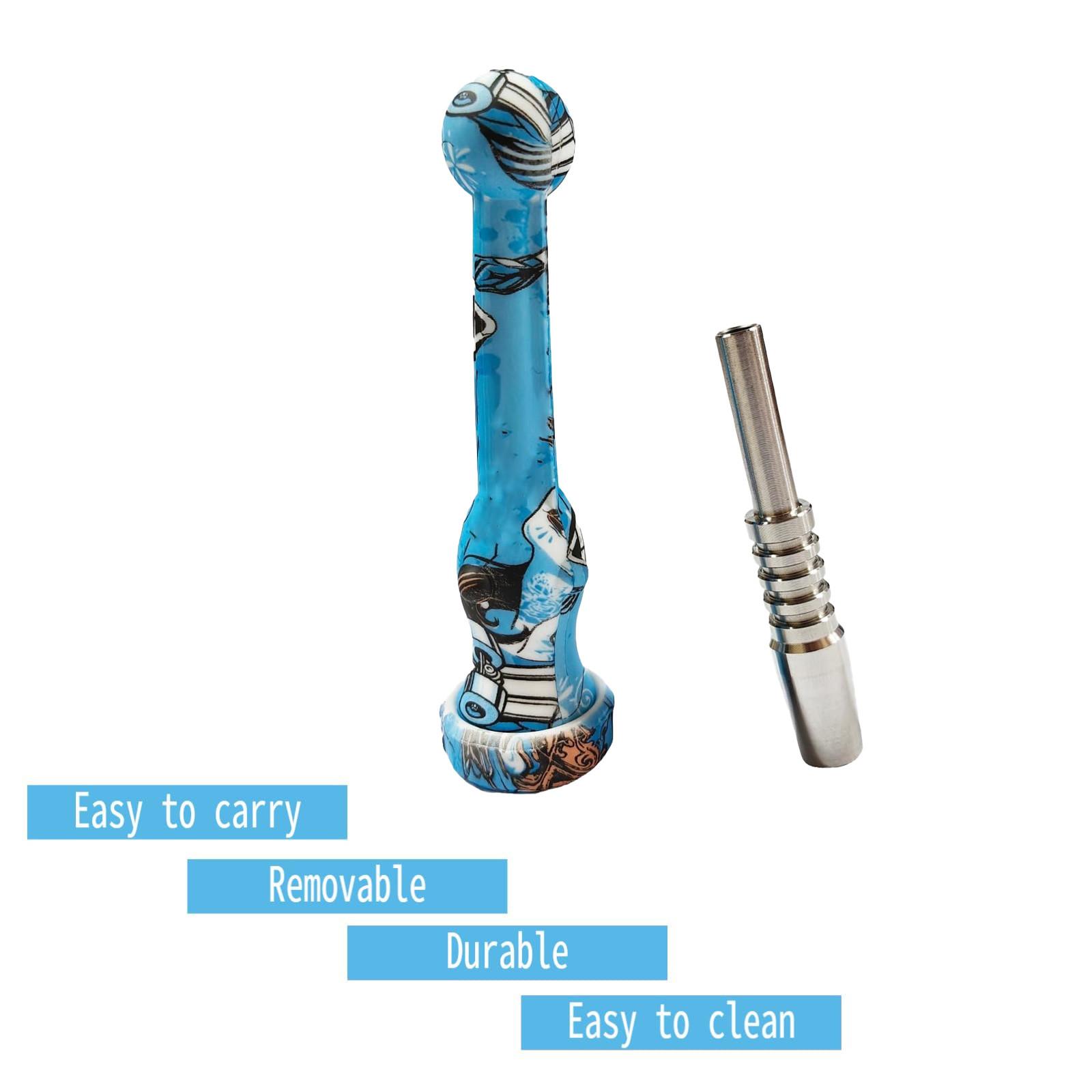 

Пищевой силиконовый портативный мундштук - Съемные медовые мундштуки для коллекционера, Доступны в синем и разноцветном вариантах, Идеально подходят для вечеринок и фестивалей One Size