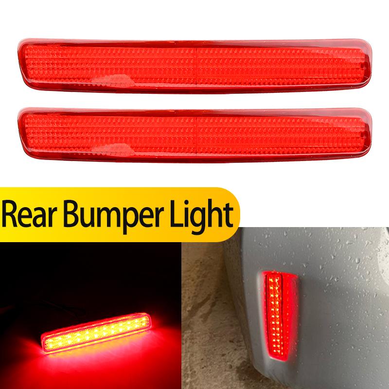 2PCS LED Rear Bumper Brake Lights For Toyota Prius V 2012-2017 Scion tC 2014-2016 NOAH/VOXY 80 Prius 40 Esquire Spade Red Bulbs