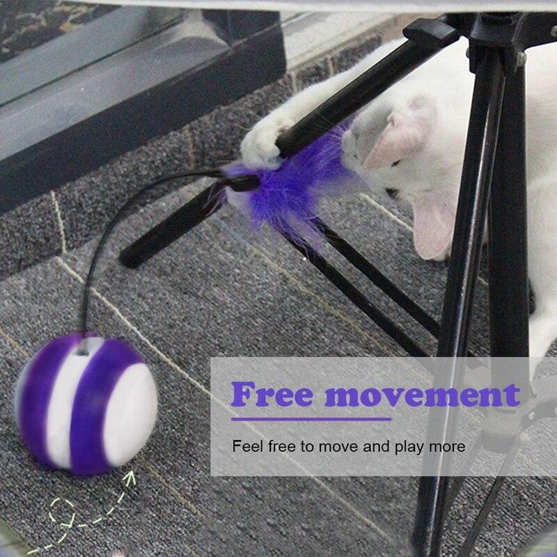 Interactive Play Ball for Cat Plus Pen Irregular Walking Mode Flashing LED Flashes Funny Sounds Multi Styles Color Safety Material | Cat Toys (Orange)