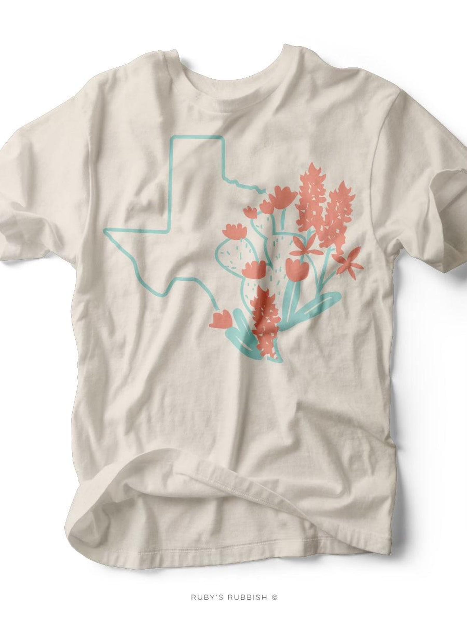 Texas Cactus Floral | Southern T-Shirt | Ruby s Rubbish® 3XL