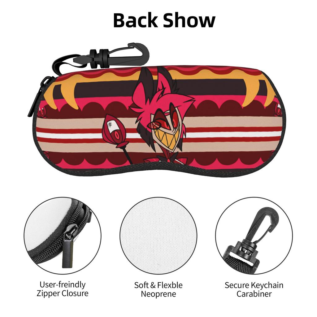 Alastor Hazbin Hotels Glasses Case Portable The Radio Demon Shell Eyeglasses Case Sunglasses Box