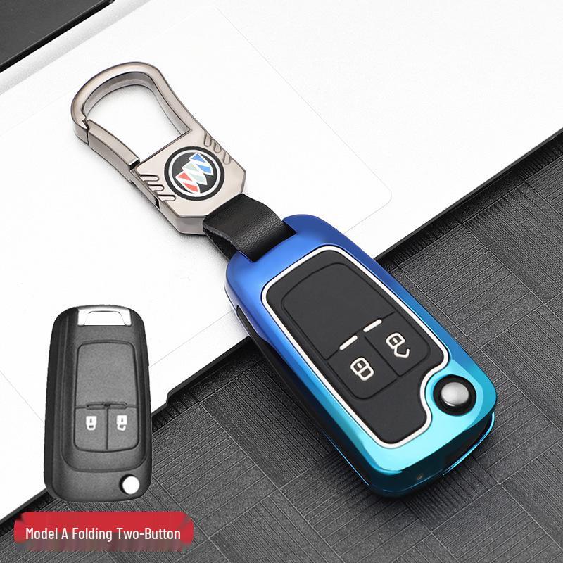 Gradient Key Case for Buick: Fits Verano, LaCrosse, Encore, Regal, Yinglang - Folding Design with Buckle