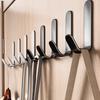 5PCS Adhesive Wall Hooks No Drill Strong Load-Bearing Hooks Durable Carbon Steel Hooks for Bathroom Kitchen Coat Towels