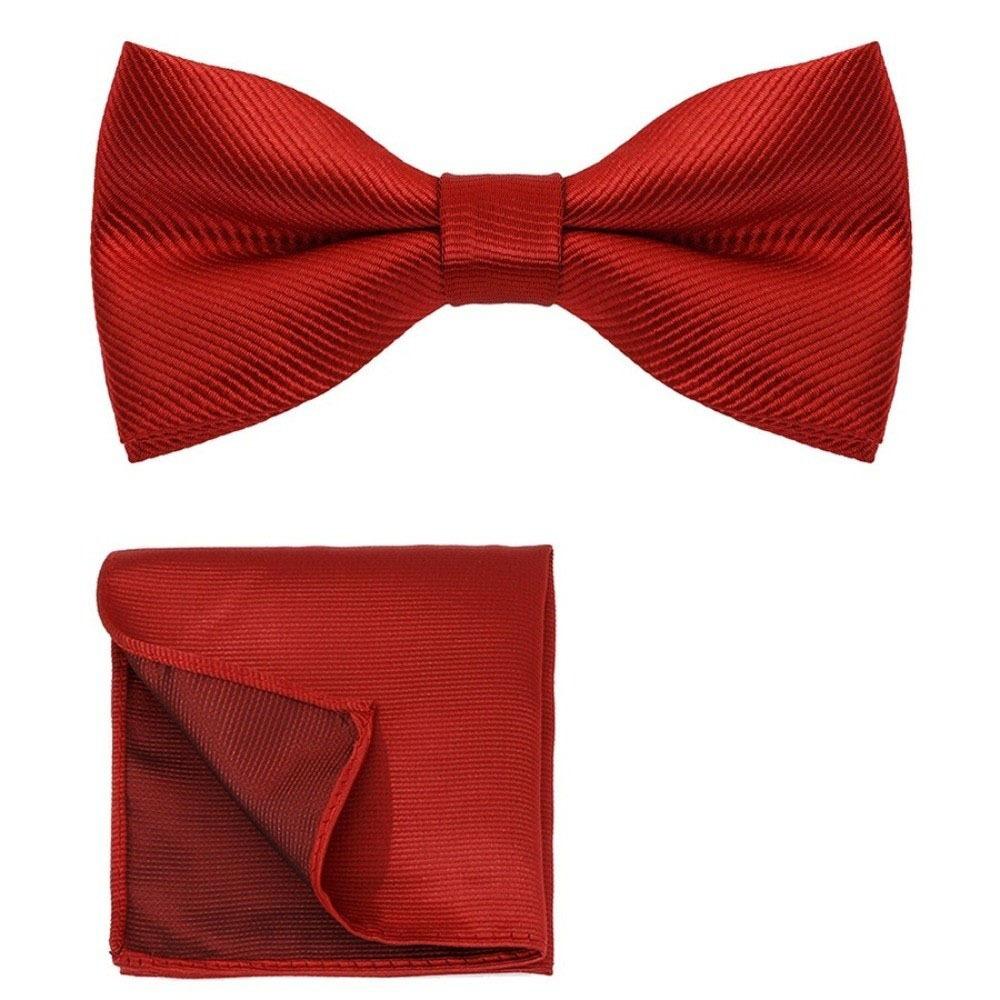 Polyester Pocket Square Set Collar Wedding Accessory Set Corsage Set Bow Tie Set Banquet