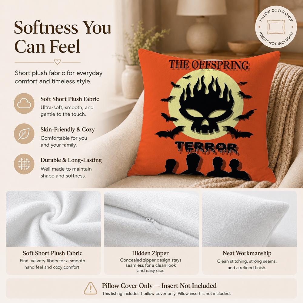 Band T-The OffspringS Cushion Cover Double-Sided Printed Pillow Cover Hypoallergenic Dust-Mite Proof