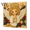 Detailed Resin Faux Diamond Kit Christmas Pearl Art Kit, 20x20cm Xmas Painting DIY Sparkling 3D Craft for Adults, Festive Wall Decor Unique