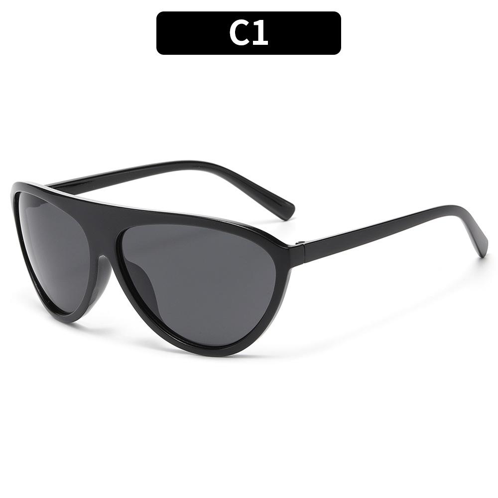 European and American versatile retro big frame cat eye sunglasses fashion street shot Spice girl outdoor sunscreen trendy sunglasses