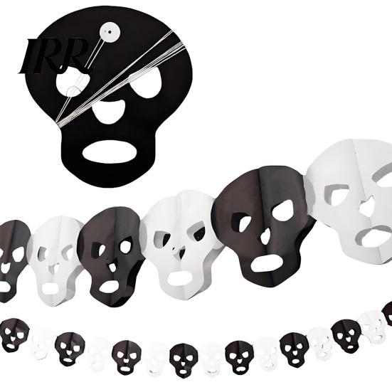 High-quality Halloween Banner 5 Pcs 10FT Banner, Spooky Spider Bat Skull Ghost Decorative Holiday Cloth Pumpkin Hanging Bunting Garland for