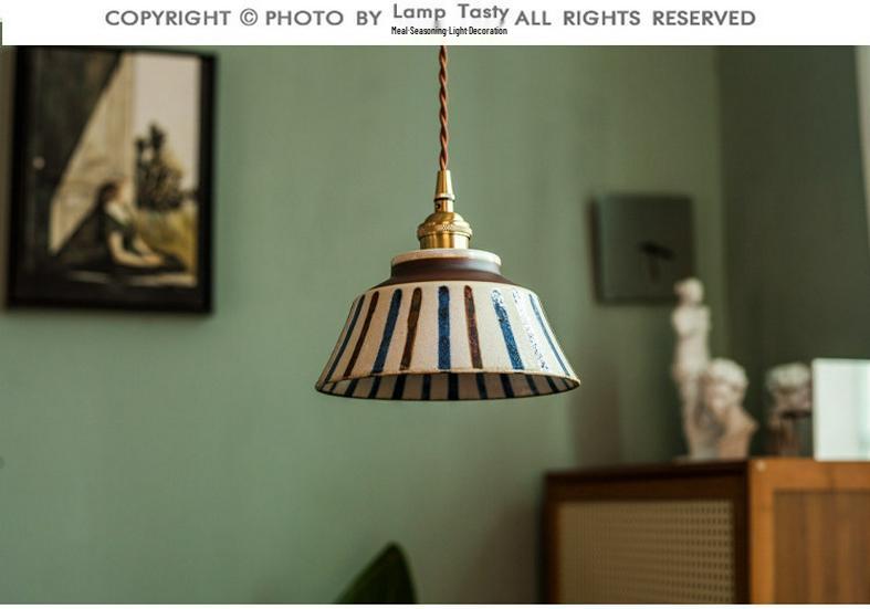 Chinese Retro Teahouse Ceramic Pendant Lamp: Ancient Style for Bedroom or Dining Room