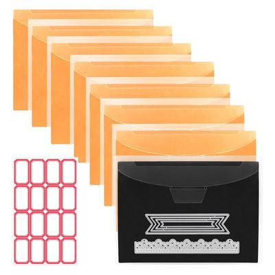 M-Modern-10 PCS Stamp And Die Storage Bag And Magnetic Sheet,Die Storage Set For Cutting,Scrapbooking,Storing Craft Dies