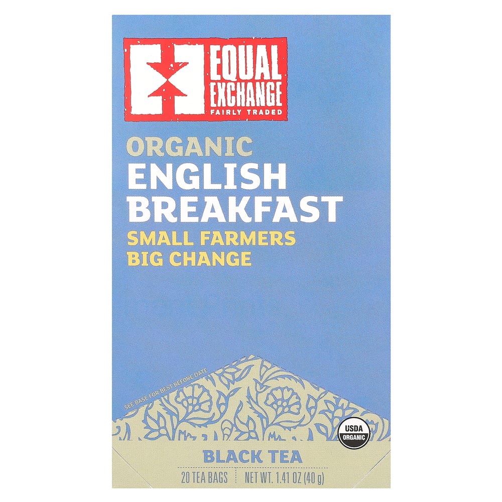 Equal Exchange English Breakfast Black Tea, 20 Tea Bags, 40g (1.41oz)