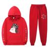 Mens Casual Hooded Sweatshirt Set With Slim Fit Jogger Pants Daily Wear Light Exercise